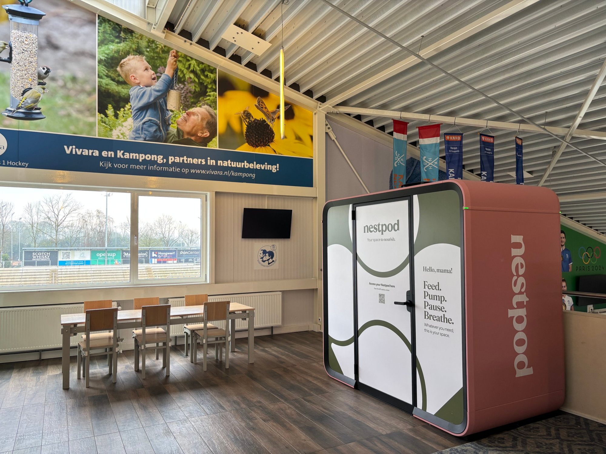 Nestpod in the canteen of SV Kampong